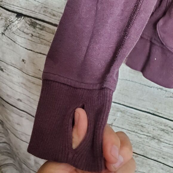 Lululemon On The Daily Full Zip Hoodie Heathered Bordeaux Size 6 Faded Color - Picture 2 of 6
